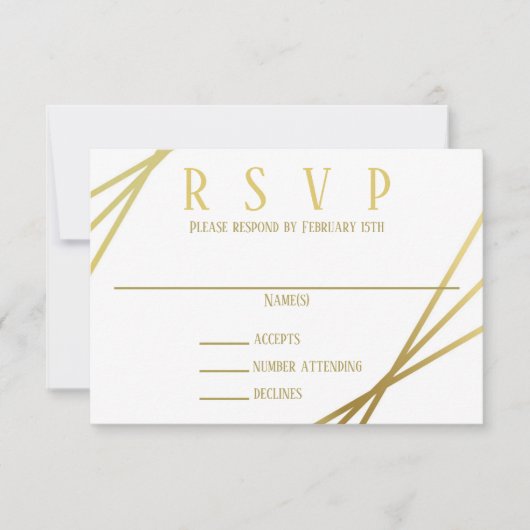 Midden Moderne Vormgeving - RSVP Kaart (Voorkant)