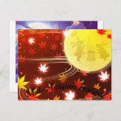 Midden-najaar Briefkaart van feestdag (Voorkant / Achterkant)
