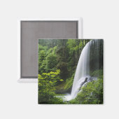 Midden Noord-waterval, Silver Falls State Park, Magneet (Voorkant / Achterkant)