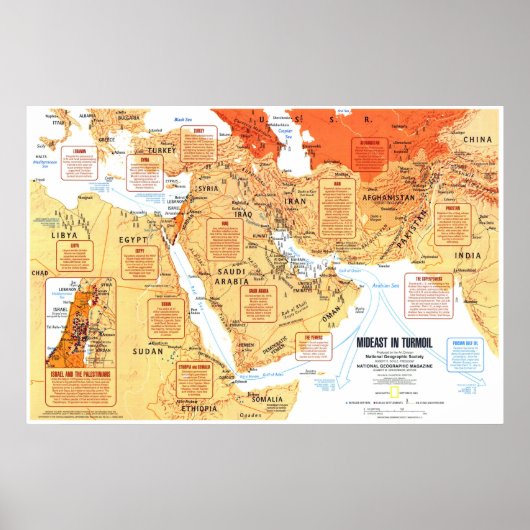 "Midden-Oosten: 1980 Mideast in Turmoil... Poster (Voorkant)