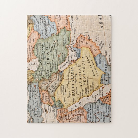  Midden-Oosten Arab Kaart Legpuzzel (Verticaal)