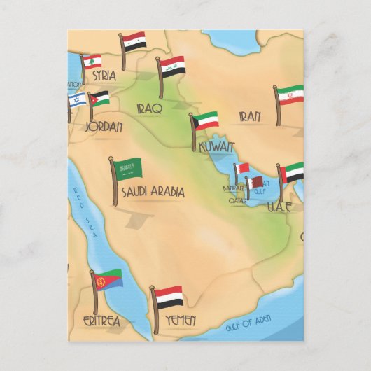 Midden-Oosten Briefkaart (Voorkant)