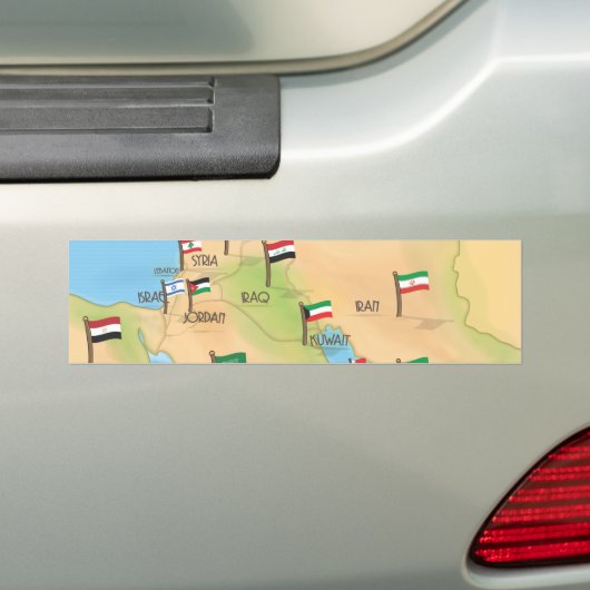 Midden-Oosten Bumpersticker (Op auto)