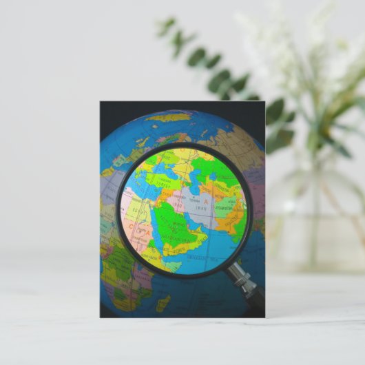 Midden-Oosten in het middelpunt Briefkaart (Staand voorkant)