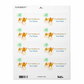 Midden-Oosten Kamelen Dierenparade Etiket (Full Sheet)
