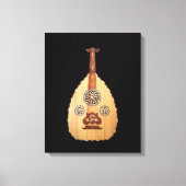 Midden-Oosten Lute Elegant Oud Canvas Afdruk (Voorkant)