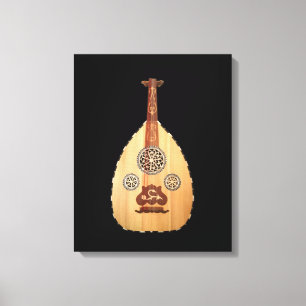 Midden-Oosten Lute Elegant Oud Canvas Afdruk