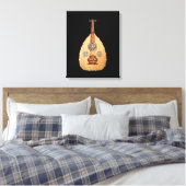 Midden-Oosten Lute Elegant Oud Canvas Afdruk (Insitu (Slaapkamer))