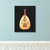 Midden-Oosten Lute Elegant Oud Canvas Afdruk (Insitu (Houten vloer))