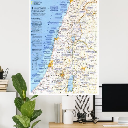 "Midden-Oosten: MIP 1989 Heilige Land ... Poster (Thuiskantoor)