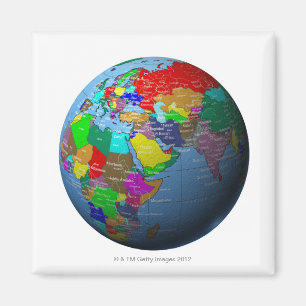 Midden-Oosten op Wereldbol Magneet