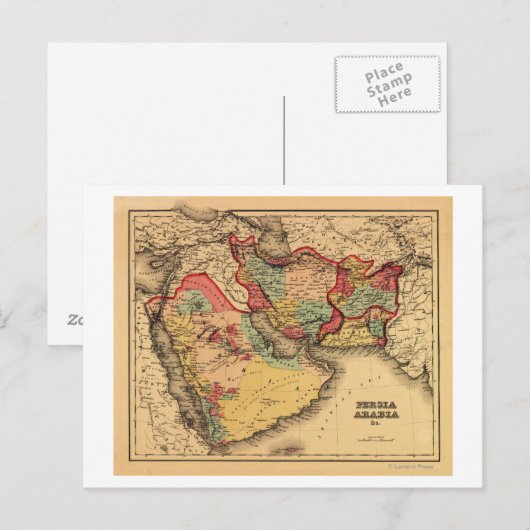 Midden-Oosten "Persia Arabia" Panorama Briefkaart (Voorkant / Achterkant)