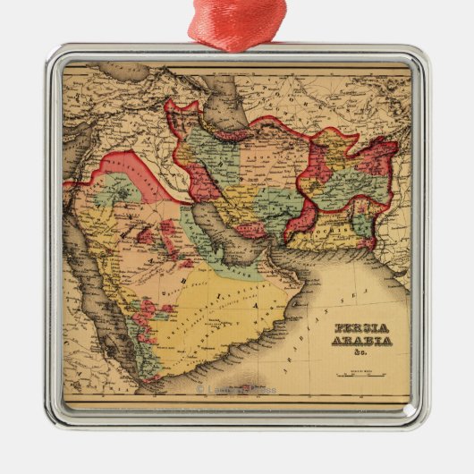 Midden-Oosten "Persia Arabia" Panorama Metalen Ornament (Voorkant)