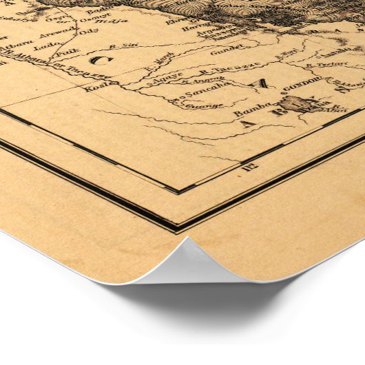 Midden-Oosten "Persia Arabia" Panorama Poster (Hoek)