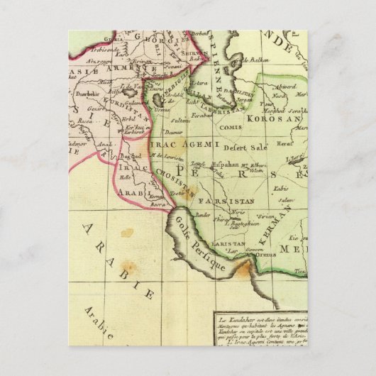 Midden-Oosten, Turkije, Iran Briefkaart (Voorkant)