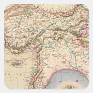 Midden-Oosten, Turkije, Syrië, Azië Vierkante Sticker