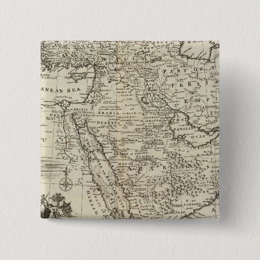 Midden-Oosten Vierkante Button 5,1 Cm (Voorkant)