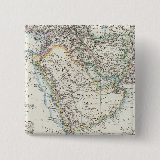 Midden-Oosten, Zuid-Azië Vierkante Button 5,1 Cm (Voorkant)