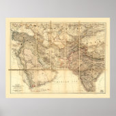 Midden-Oostenkaart (1885) Poster (Voorkant)