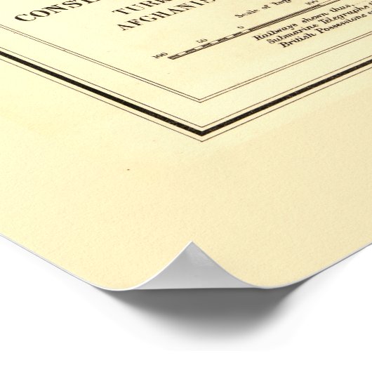 Midden-Oostenkaart (1885) Poster (Hoek)