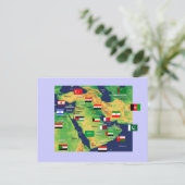 Midden-Oostenkaart Briefkaart (Staand voorkant)