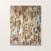 Midden-Oostenkaart Puzzle Legpuzzel (Verticaal)