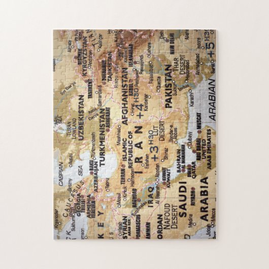 Midden-Oostenkaart Puzzle Legpuzzel (Verticaal)