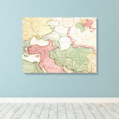 Midden-OostenPanoramische KaartMidden-Oosten Canvas Afdruk (Insitu (Houten vloer))