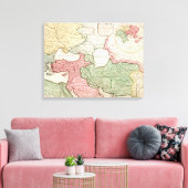 Midden-OostenPanoramische KaartMidden-Oosten Canvas Afdruk (Insitu (Woonkamer))