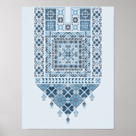 Midden-Oosters Arabisch Modern Schattige Blauw Tat Poster