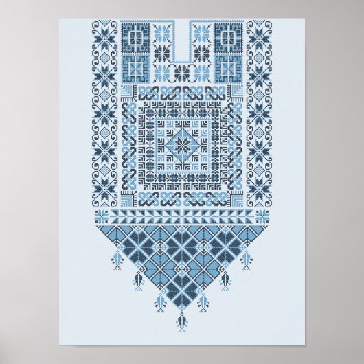 Midden-Oosters Arabisch Modern Schattige Blauw Tat Poster (Voorkant)