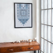 Midden-Oosters Arabisch Modern Schattige Blauw Tat Poster