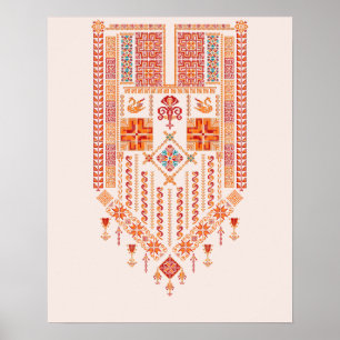 Midden-Oosters Arabisch Pali Modern Tatreez Falast Poster