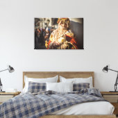 Midden-Oosters carnavalsmasker in Venetië Canvas Afdruk (Insitu (Slaapkamer))