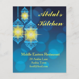 Midden-Oosters of Libanees Marokkaans restaurant Flyer