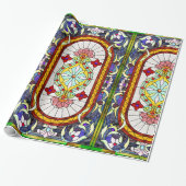 Midden-Oosterse Glas in lood van de Kunst Nieuw-Ze Cadeaupapier (Uitgerold)