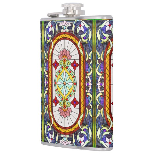 Midden-Oosterse Glas in lood van de Kunst Nieuw-Ze Heupfles (Links)