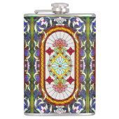 Midden-Oosterse Glas in lood van de Kunst Nieuw-Ze Heupfles (Voorkant)