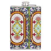 Midden-Oosterse Glas in lood van de Kunst Nieuw-Ze Heupfles (Achterkant)