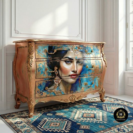 Midden-Oosterse vrouw decoupage Tissuepapier