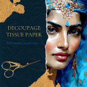  Midden-Oosterse vrouw decoupage Tissuepapier