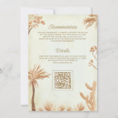 Midden-Oosterse woestijnkameel QR Code Moslim Brui Kaart (Achterkant)