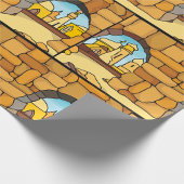 Midden-Oosterse woestijnstad door oude boog Cadeaupapier