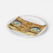 Midden-Oosterse woestijnstad door oude boog Papieren Bordje (Gekanteld)