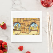 Midden-Oosterse woestijnstad door oude boog Servet (Insitu)