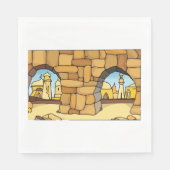 Midden-Oosterse woestijnstad door oude boog Servet (Voorkant)