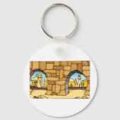 Midden-Oosterse woestijnstad door oude boog Sleutelhanger (Voorkant)