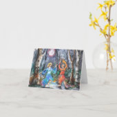 Midden Oude Feeën Notecard Kaart (Gele Bloem)