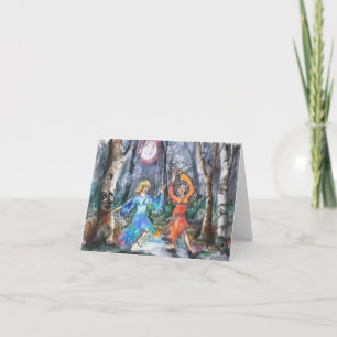 Midden Oude Feeën Notecard Kaart