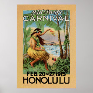 Midden-Pacifische carnaval - Honolulu - 1915 Poster
